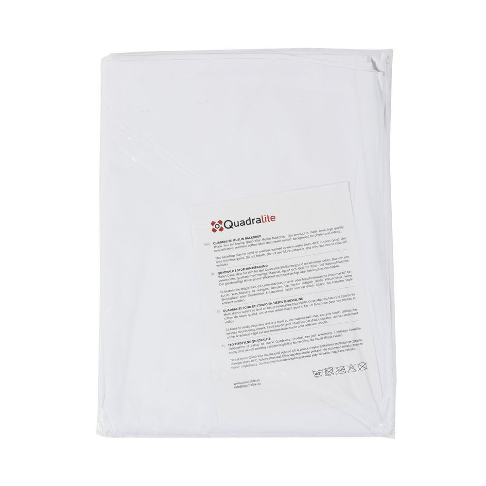 Quadralite white textile background 2,85x6m