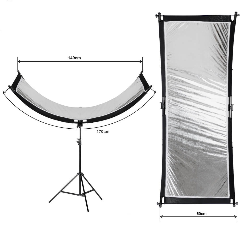 Quadralite Crescent - curved beauty reflector 60 x 145 x 50 cm
