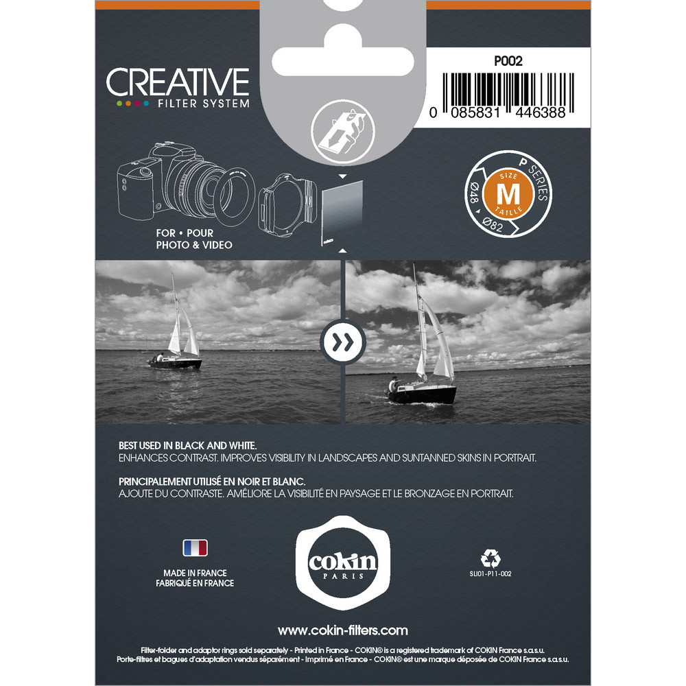 Cokin P002 filtre orange pour noir et blanc — M/P – image produit 2