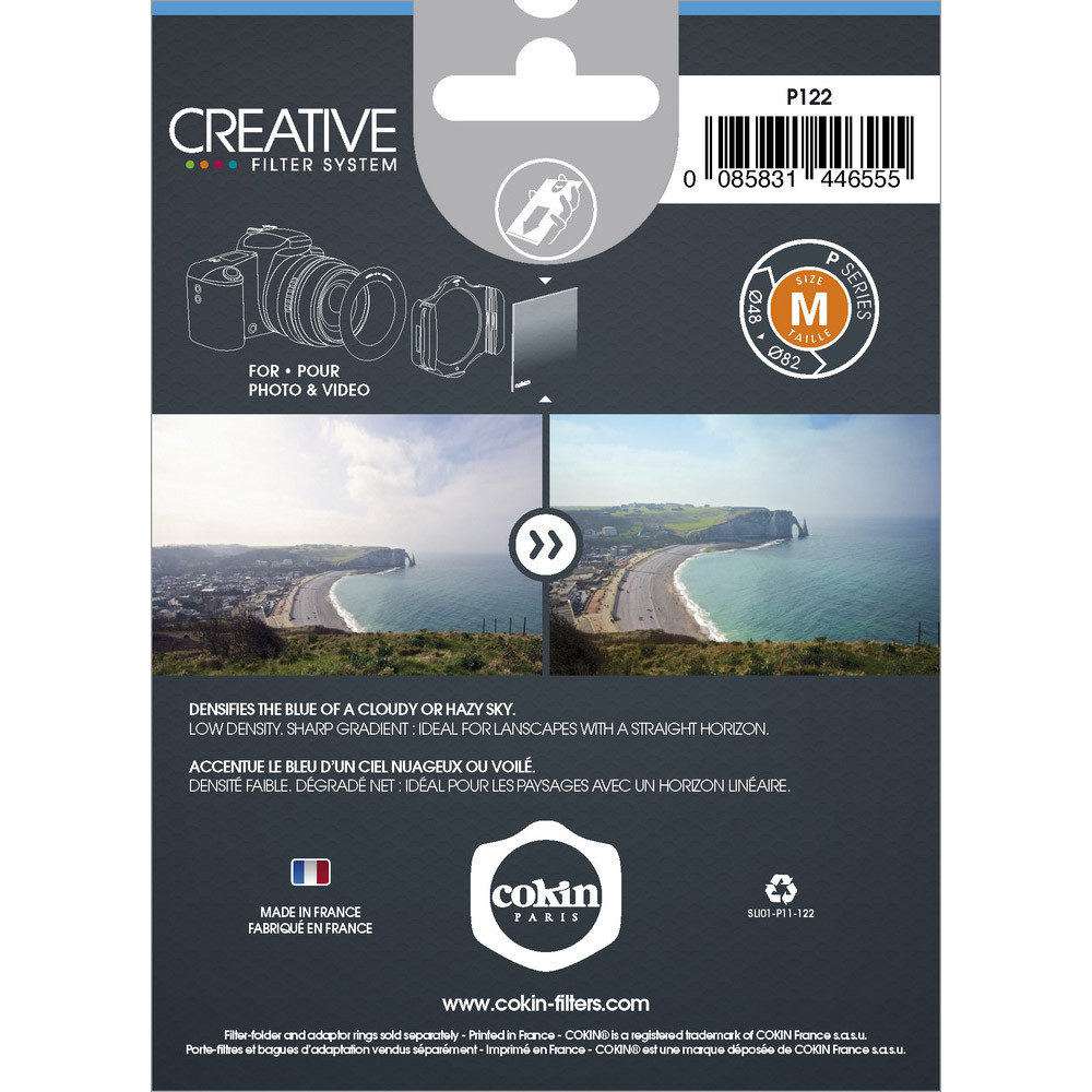 Cokin P122 filtre coloré dégradé bleu B1 — M/P – image produit 3